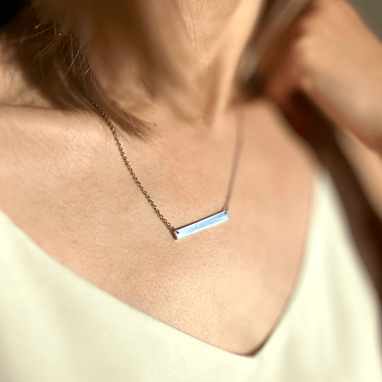 Horizontal Bar Necklace - Necklaces